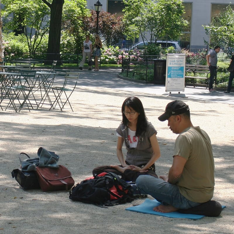 Meditation i parken